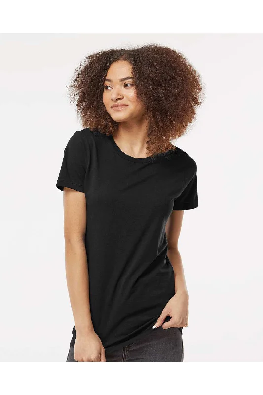 Tultex Womens Premium Short Sleeve Crewneck T-Shirt - Black - NEW